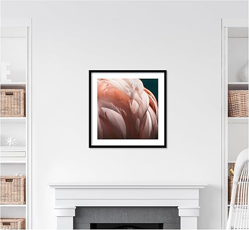 Miniatura 5 de Kate and Laurel Framed Wall Art Print Flamingo No. 2 by Alicia Bock, 25 x 25, Svelte Noir Black Frame, Modern Contemporary, Abstract Art for Wall