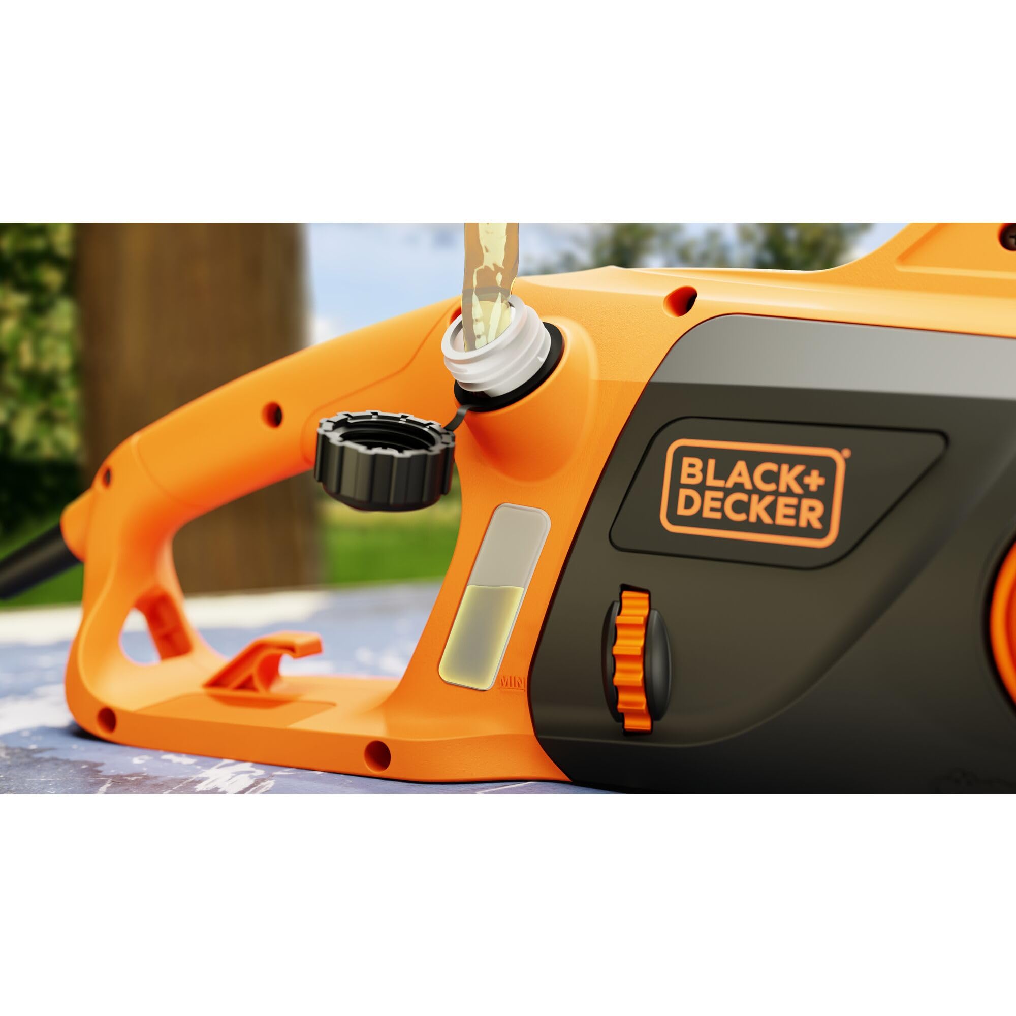 BLACK+DECKER BECS2245-QS Motosierra Eléctrica con Cable 2200 W, Espada de 45 cm, Velocidad de 14.5 m/s, Sistema de Auto-Engrase, Empuñadura Ergonómica y Anti-Vibración, Peso 5.5 kg