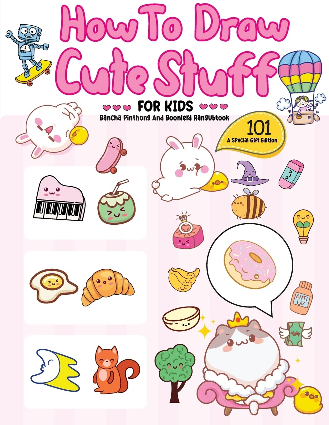 Dessin mignon pour enfants avec le guide étape par étape des 101 personnages