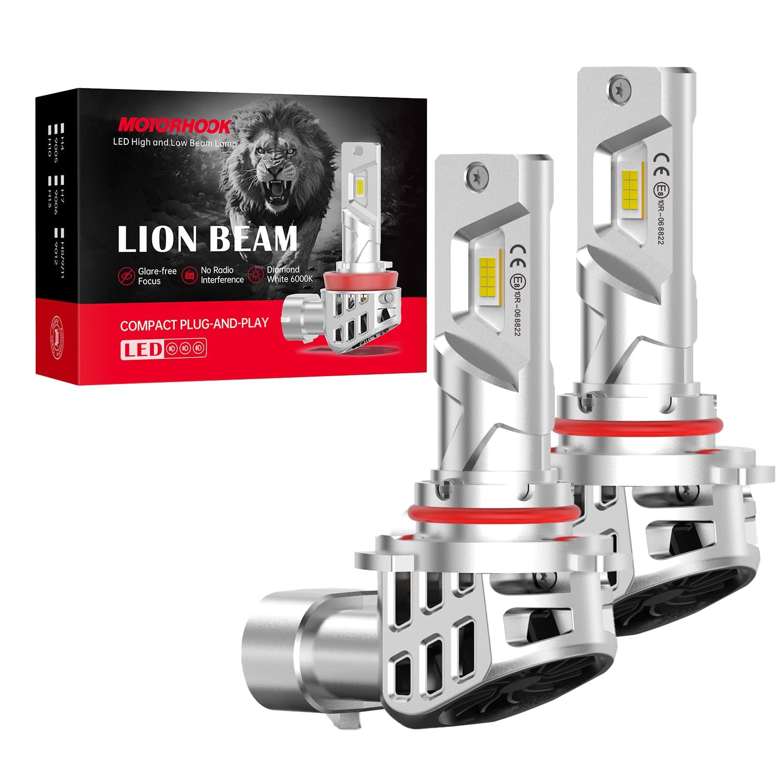 motoeye HB3 Lampe Auto Halogen - 9005 HB3 Kaltweiss 6500K, 12V 60W Autolampen HB3 mit exklusiver linearer Dekodierung, geeignet für Scheinwerfer Fernlicht Abblendlicht