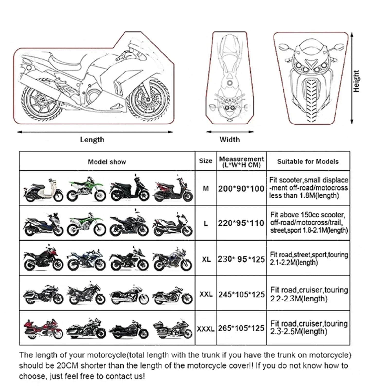 Housse de vélo Housse de Protection pour vélo d'extérieur, imperméable, Anti-poussière et Anti-Soleil, pour Moto et Scooter Housses de vélo