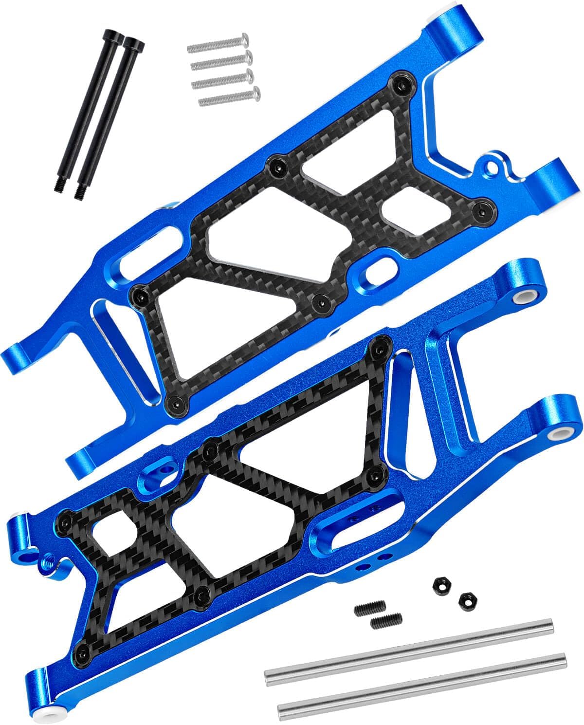 Aluminum Rear Suspension A Arms Upgrades Part for Arrma 1/8 Kraton 6S BLX,Outcast 6S BLX,Notorious 6S BLX,Talion 6S BLX,Rear Suspension A-Arms Hops up,Titanium