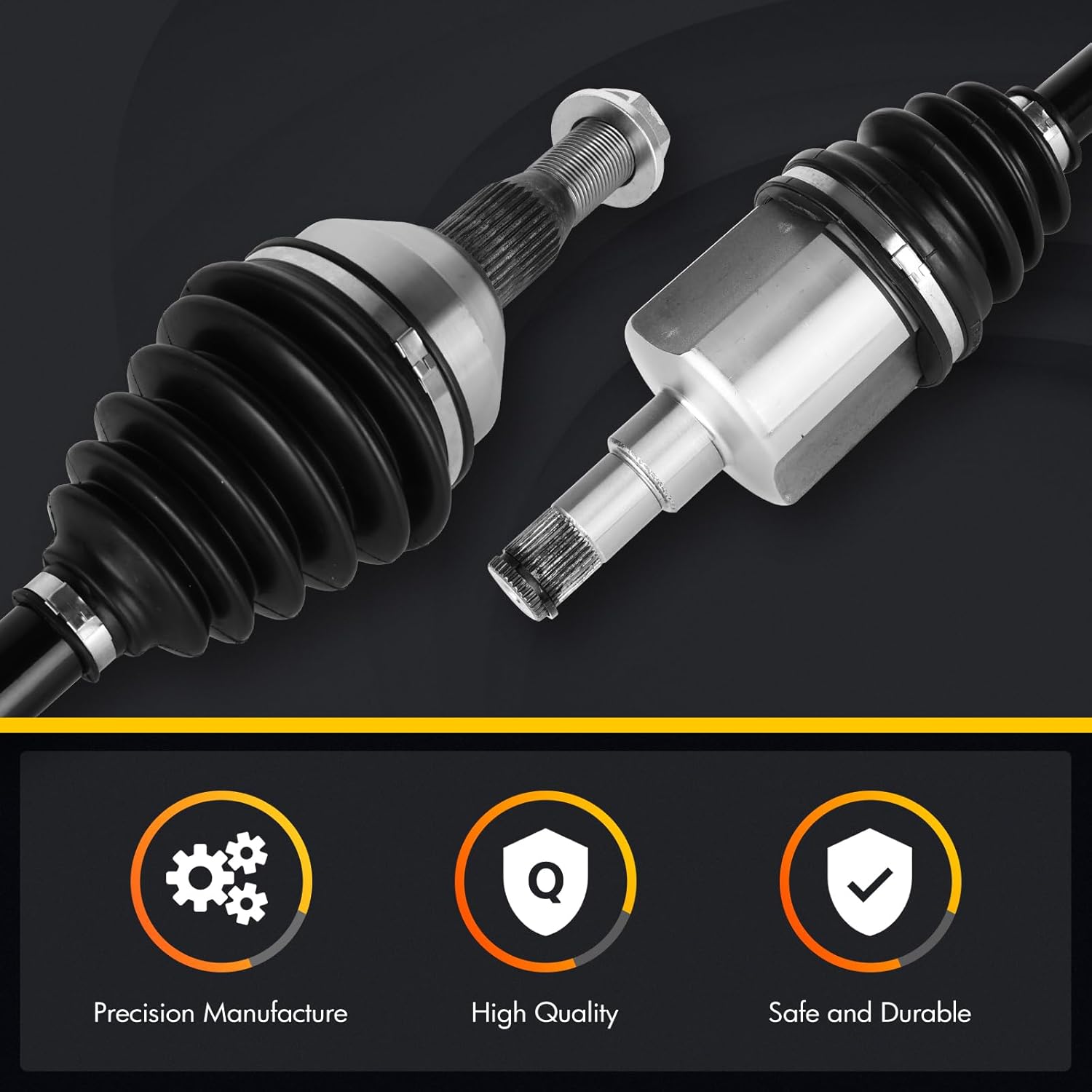 KUSATEC 66-1250HD Front CV Axle Shaft Assembly Fit for Buick Allure Century LaCrosse Regal Chevy Impala Monte Carlo Venture Oldsmobile Intrigue Silhouette Pontiac Grand Prix Montana Trans Sport