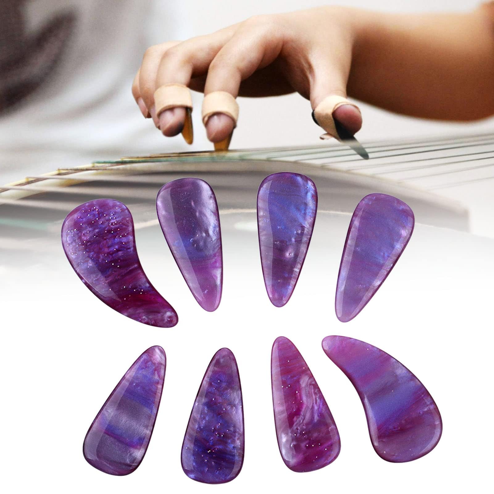 Guzheng Nail Covers Guzheng Nail Picks, Professionnel Guzheng Nail Covers Haut-parleurs (Couleur de la voie lactée)