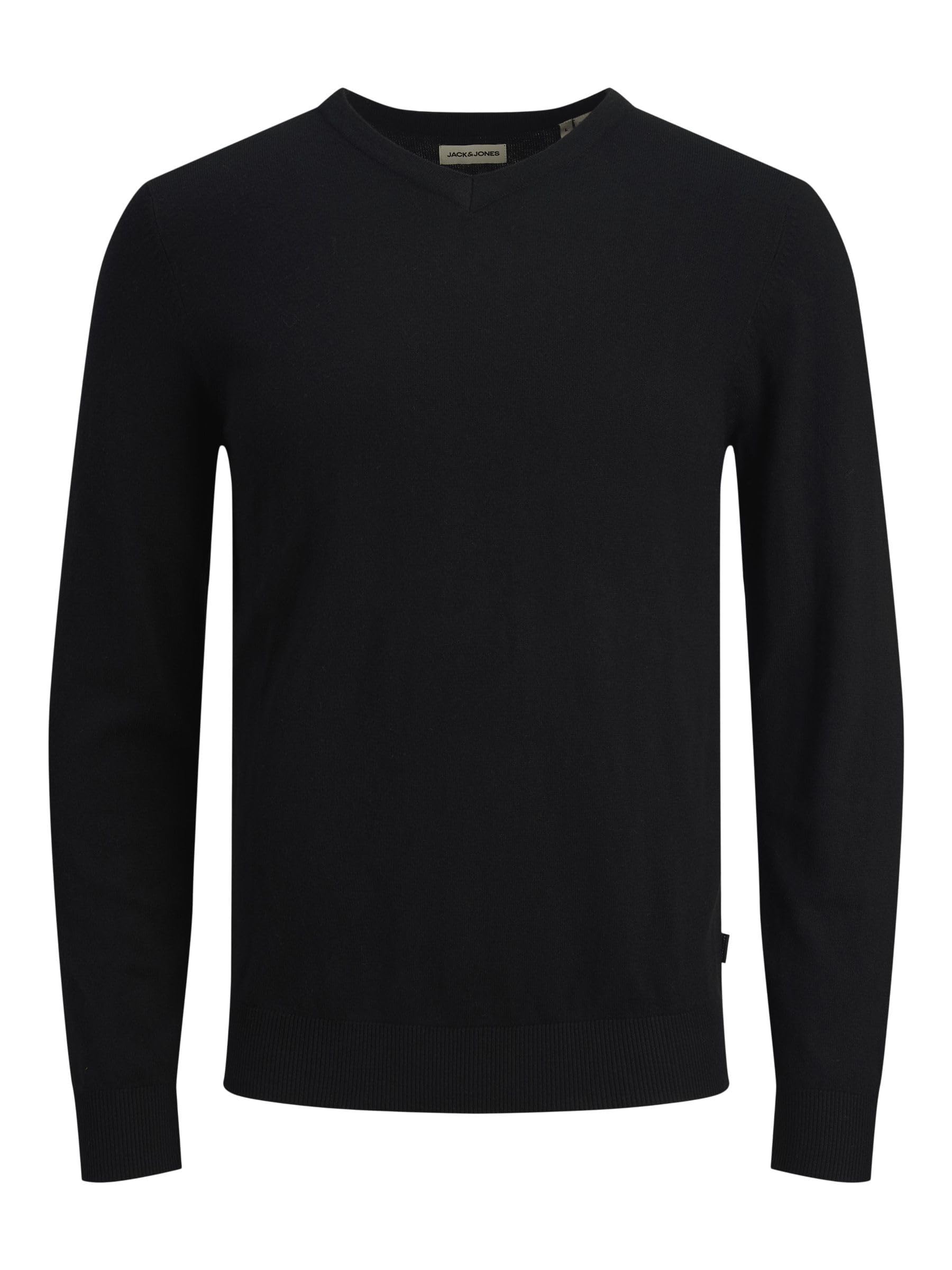 Jack & Jones Men's Black Knitted Jumper, (Black), Xxl