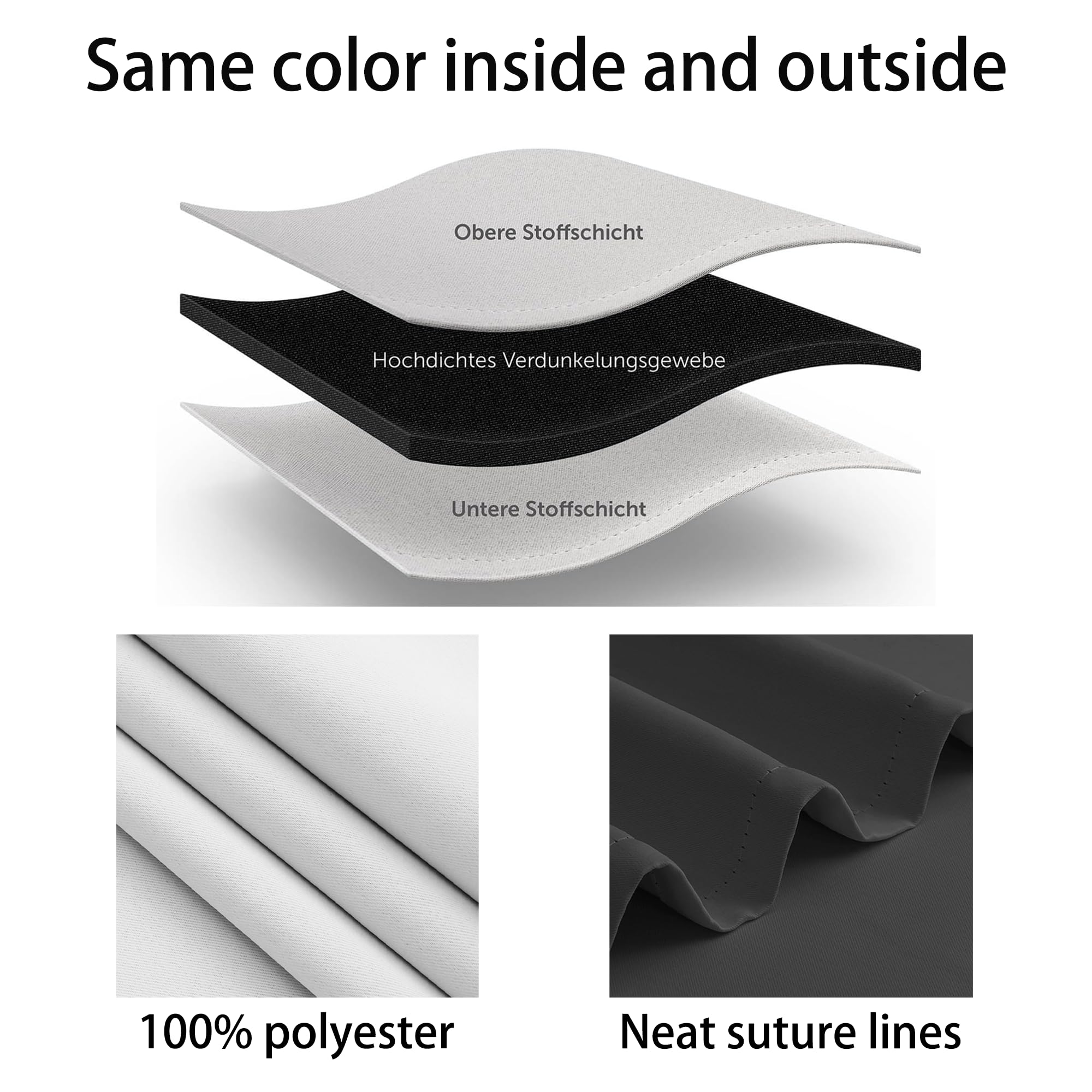 Cortinas extra cálidas reductoras de ruido, 150 x 100 cm, suaves y ligeras, con ojales en la parte superior, lavables, ideales para hoteles y dormitorios, 1 juego de protección para el invierno