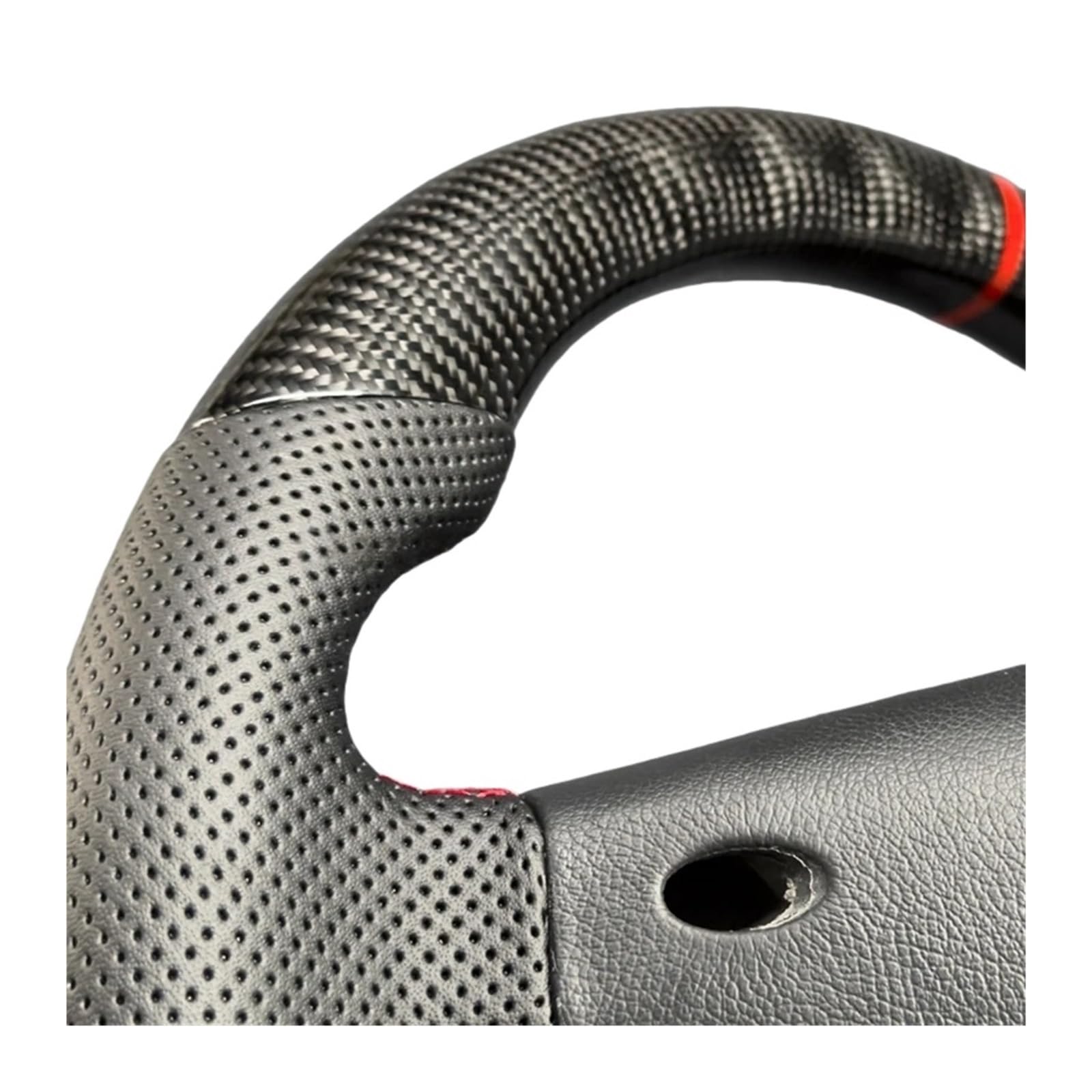 Volant brillant en Fiber de carbone véritable, Compatible avec Porsche Turbo 955 957, cuir haut de gamme, Style personnalisé(Style 1)