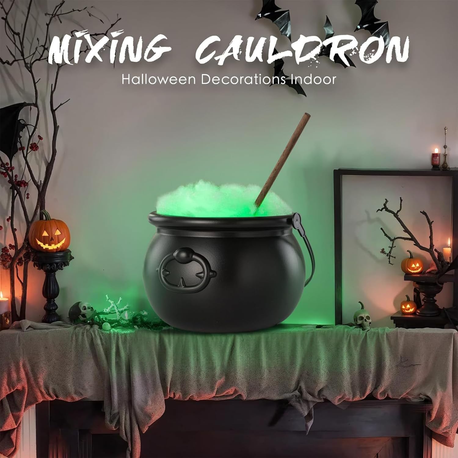 ハロウィン大釜ボウル - リモコンハロウィン大釜 | 屋外のお化け小道具 大釜 | ライトアップ 魔女の醸造用大釜 | 不気味なLE