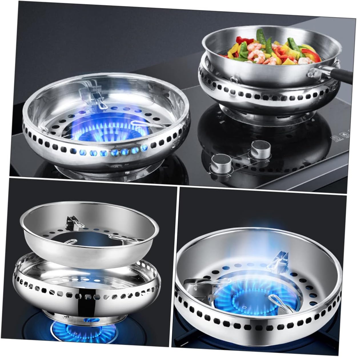 Cabilock 1pc Fire Shield Kitchen Accessory Stove Cookware Ring Gas Stove Bracket Efficient Fire Gathering