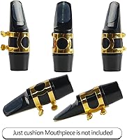Vista 9 de Rockhouse Accesorios para clarinete Boquilla, Parche para Dientes, Protector de Dientes, Pieza de Boca Negra, Adhesivo Sax para B Flat, Alto, Tenor