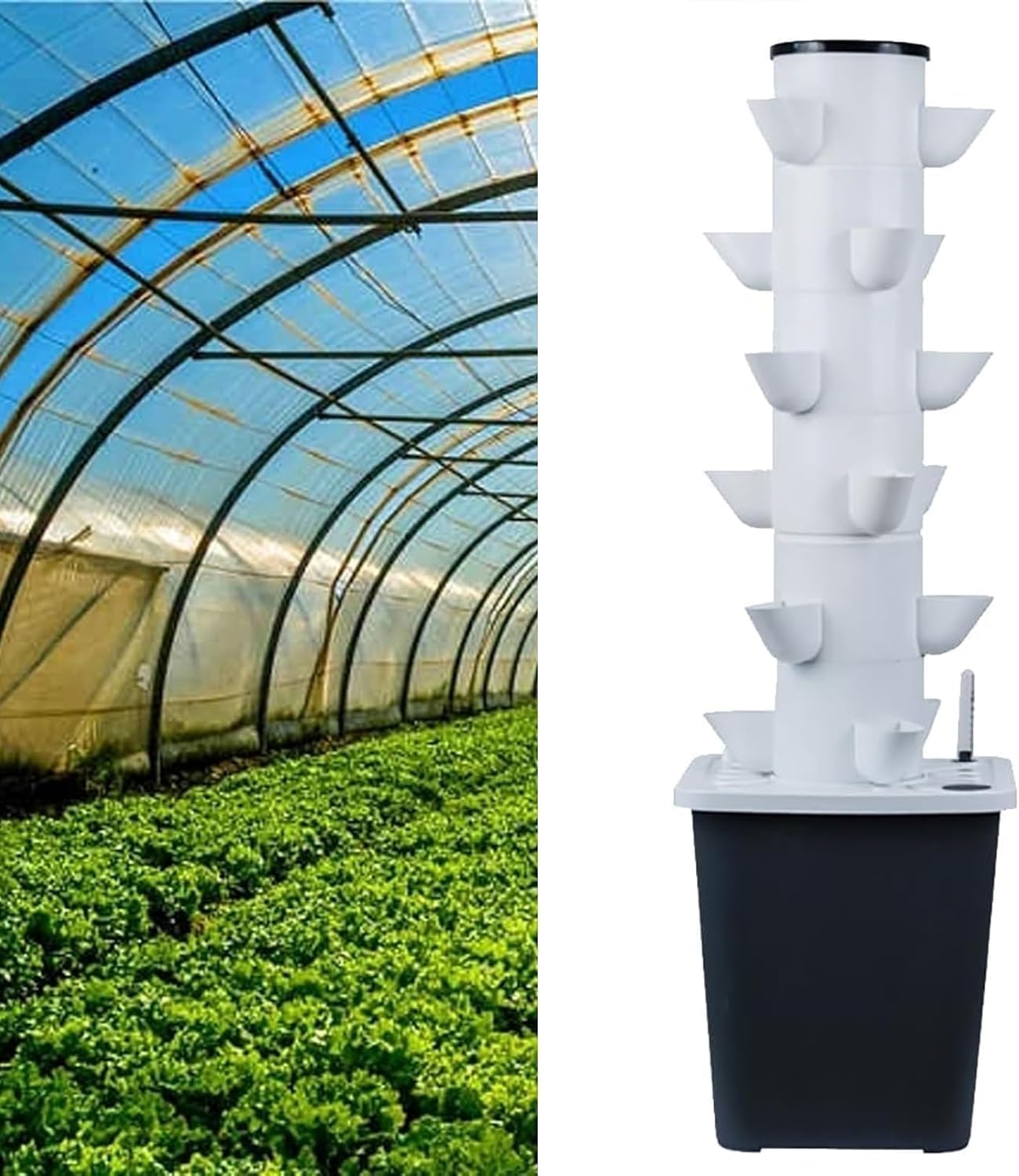 Kit de culture verticale hydroponique au design épuré pour végétaux d'exception