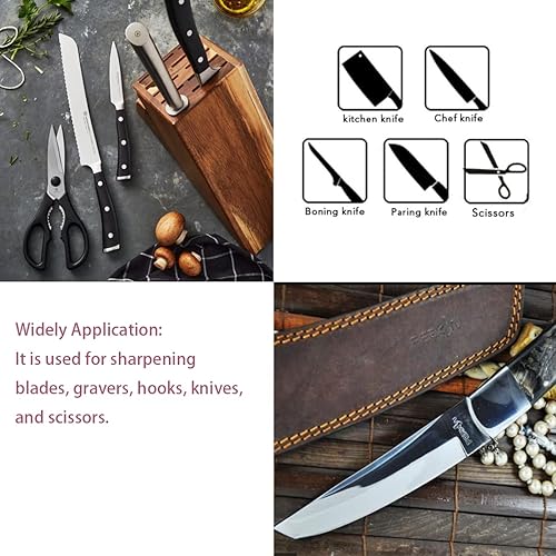 Miniatura 4 de Abrasivos de rubí de 3000 granos para pulir, afilador de piedra de afilar, aceite de rubí, accesorio de afilado de piedra para todos los cuchillos,