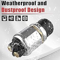 Vista 6 de Interruptor de arranque de botón pulsador 12V 50A, interruptor de arranque momentáneo impermeable para motor de automóvil, botón de arranque Negro-1