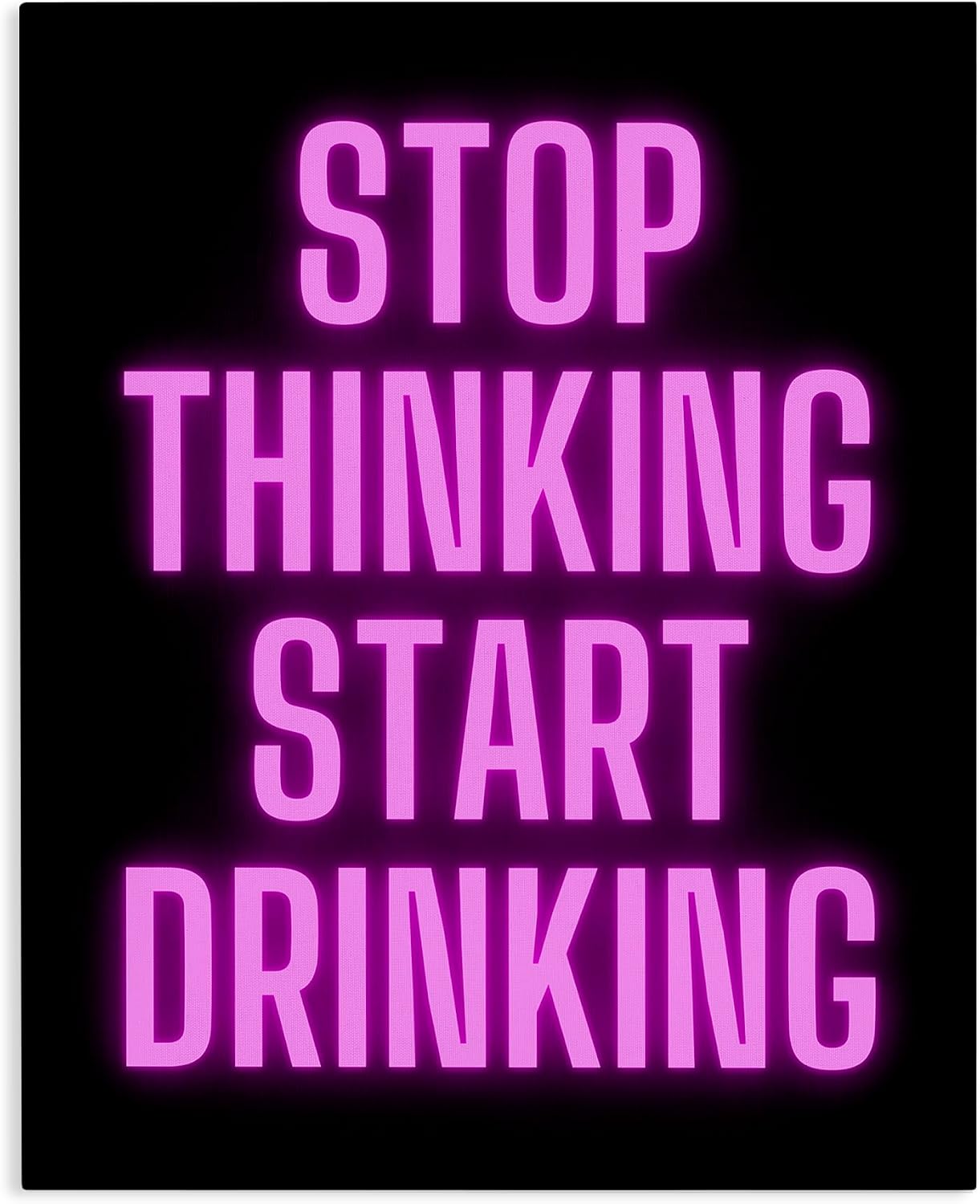 Stupell Industries 'Stop Thinking Start Drinking'| Wall Plaque Art | Stupell Industries | 11 x 14 Inches, Easy to Hang and Sturdy, Made in USA, by House of Lulu