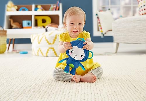 Miniatura 2 de Fisher-Price Activity Monkey & Ball, juguete de peluche 2 en 1 con detalles de mordedor
