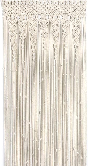 Gidenfly Macrame Wall Hanging, Handmade Wall Door Window Hanging Cotton Wedding Backdrop Large Curtain Woven Tapestry for Indoor Outdoor Boho Home Wedding Decoration