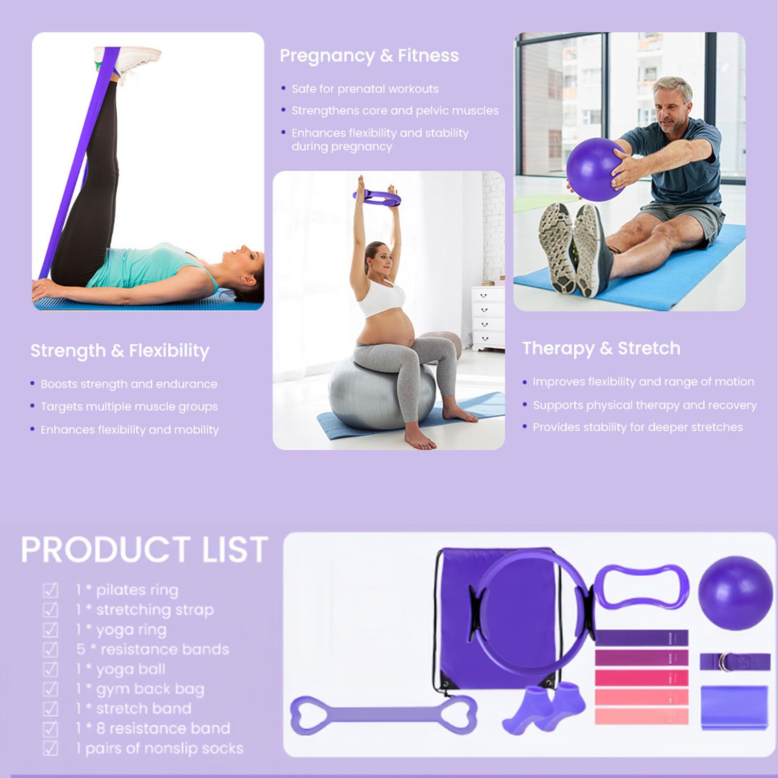 Kit D'équipement Pilates Ring (cercle De Pilates) Rose - Taille Unique Pour Femmes, Neuf