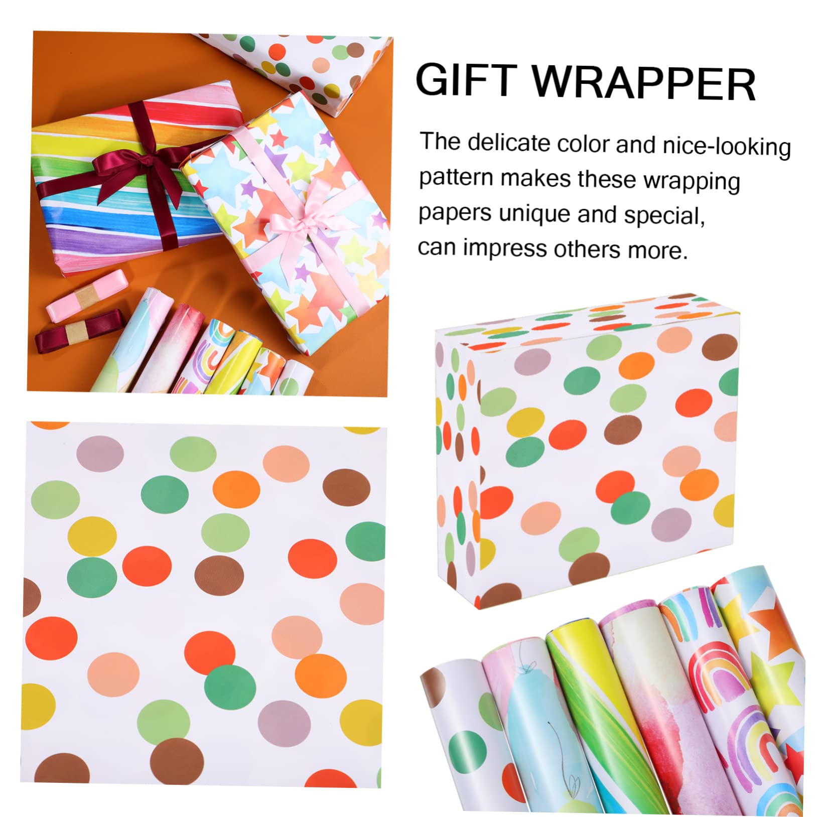 Healifty 1satz Geschenkpapier Für Geburtstagsgeschenke Mit Bastelpapiere Und Bunten Bändern Für Kreative Verpackungen Und Bastelprojekte