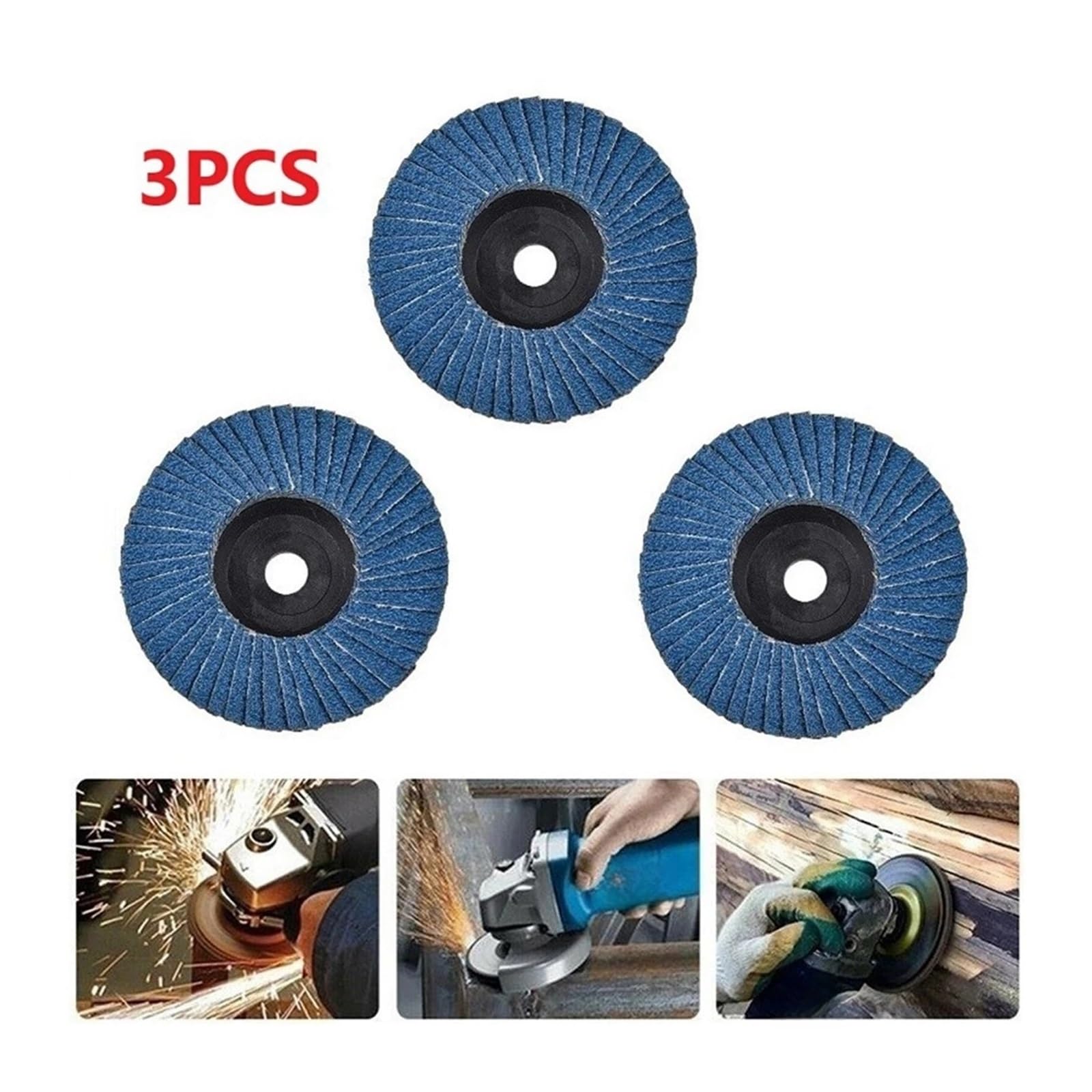 3Pcs 75mm Mix Zirconium Angle Grinder Mini Flap Discs 3