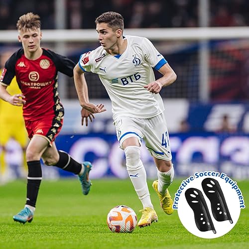 Miniatura 8 de Espinilleras de fútbol, espinilleras de fútbol para niños, superligeras y transpirables, equipo de partidos de fútbol para niños y niñas,