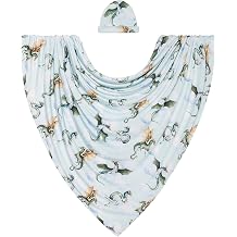 Posh Peanut Baby Swaddle Blanket & Beanie - Matching Newborn Swaddle Set, Doubles As Receiving Blanket or Nursing Cover