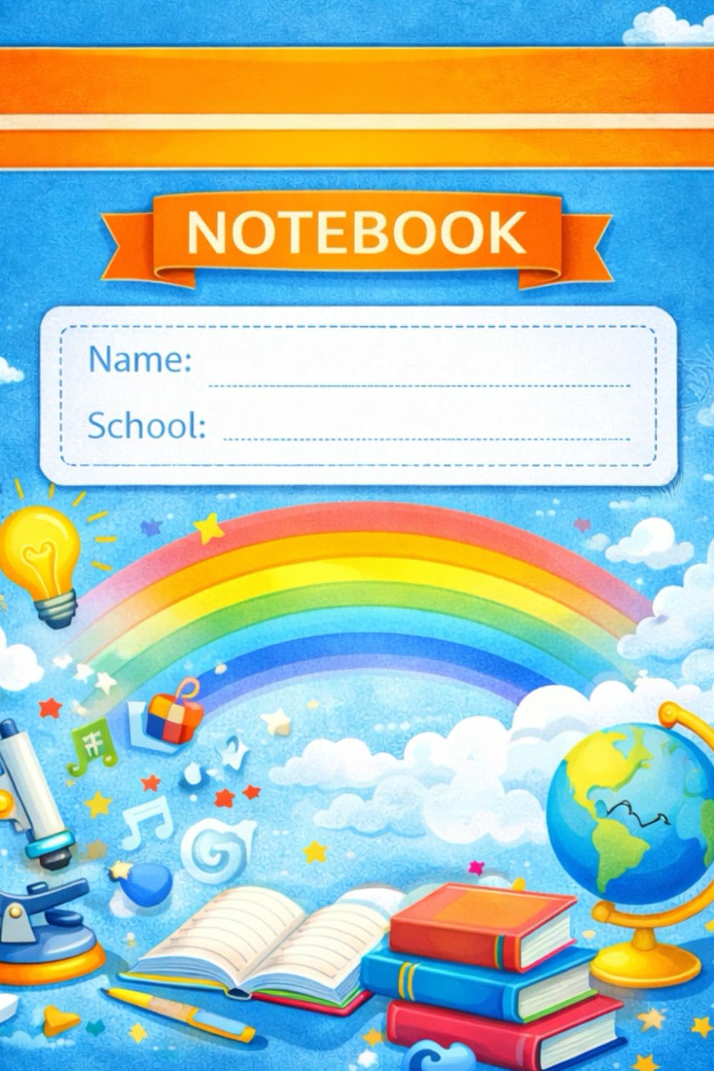 Kids Notebook for School: Wide Ruled Paper | School Notebook for Kids ...