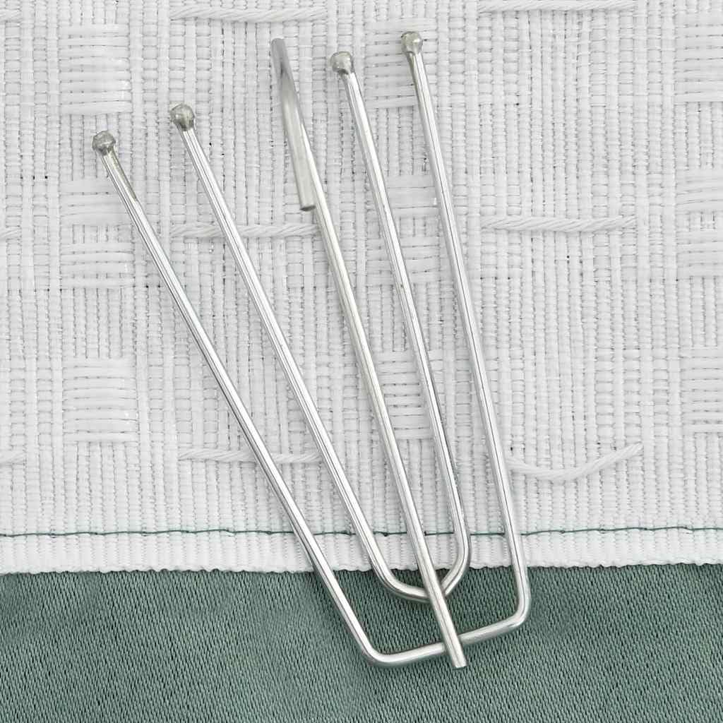 vidaXL 2X Vorhang Verdunkelung mit Haken Verdunkelungsvorhang Kräuselband Thermo Gardine Blickdicht Vorhänge Leinenoptik Grün 140x245cm