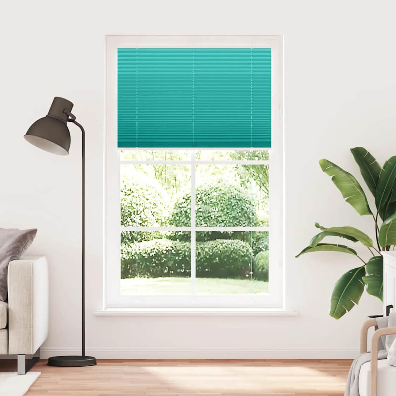 Store plissé vert pétrole 115 x 200 cm pour fenêtre et intérieur élégant
