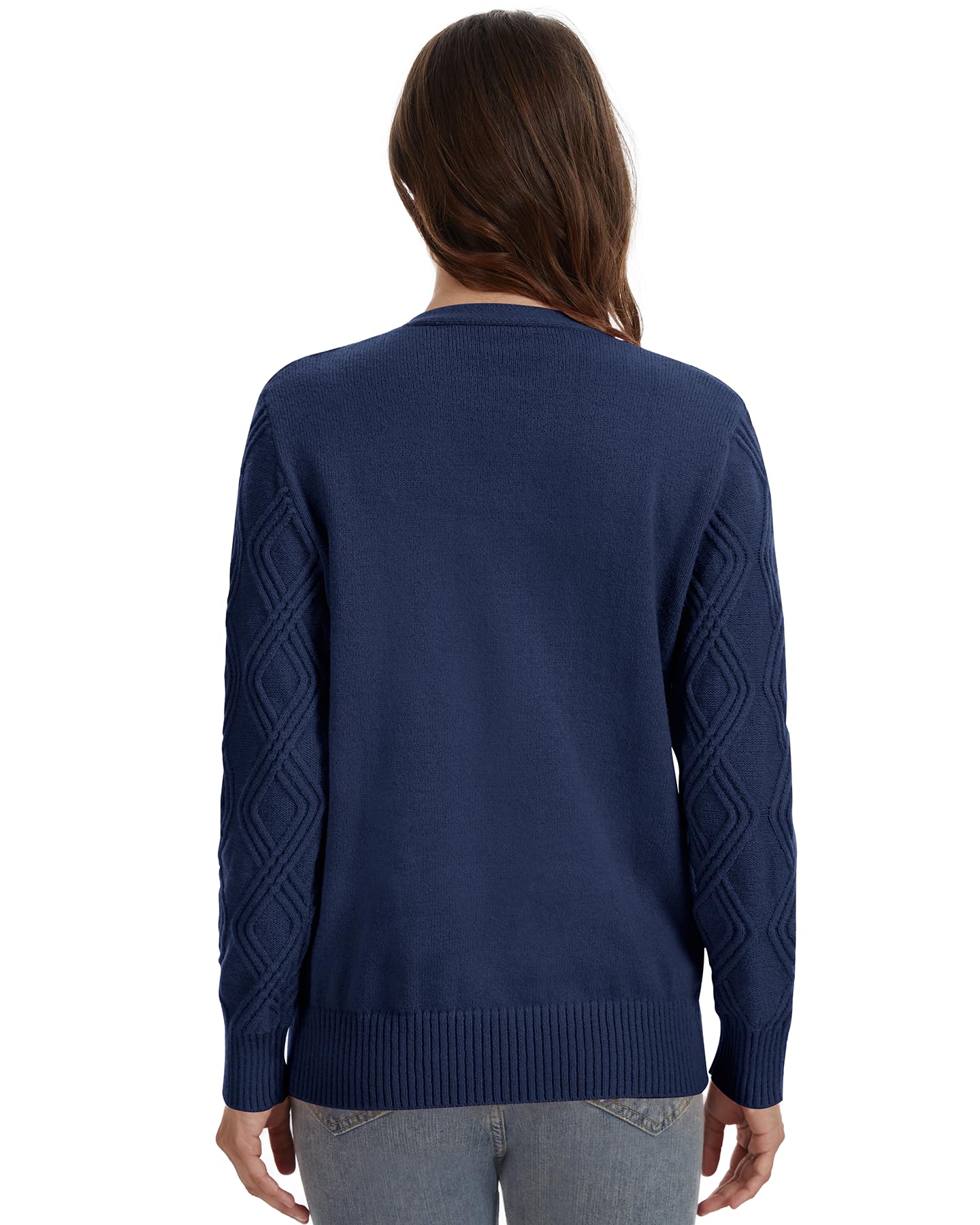 BEIGAI Cardigan da donna leggero con scollo a V, maniche lunghe, cardigan con tasche | Maglione a maglia grossa, con bottoni, elegante, casual, comodo, caldo, autunno, inverno