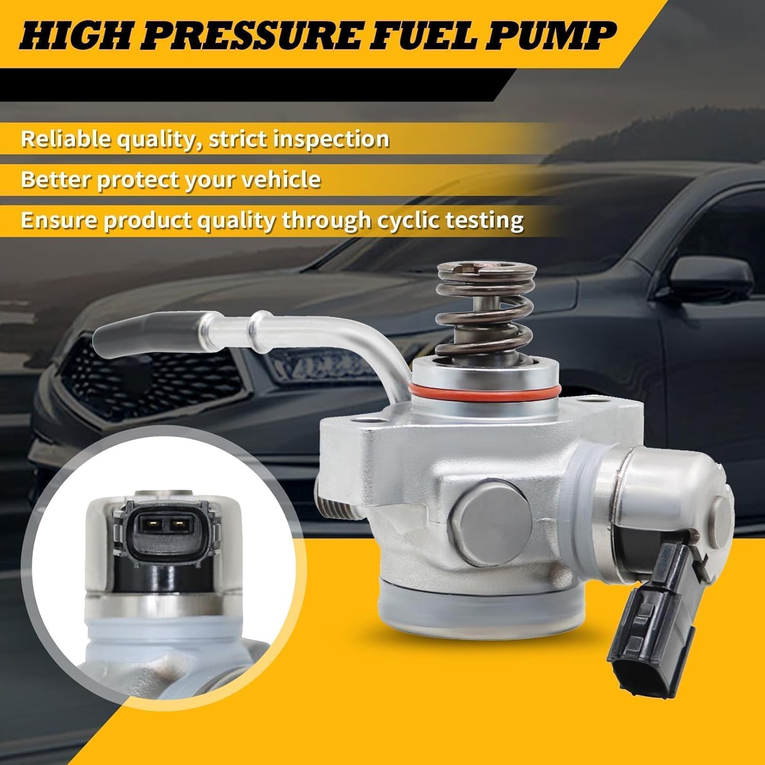 16790-5J6-A01 High Pressure Fuel Pump Compatible with 2014-2020 MDX 2014-2020 RLX 2015-2020 TLX 2018-2019 Odyssey 2016-2017 Pilot 2017-2019 Ridgeline 3.5L V6 16790R9PA01