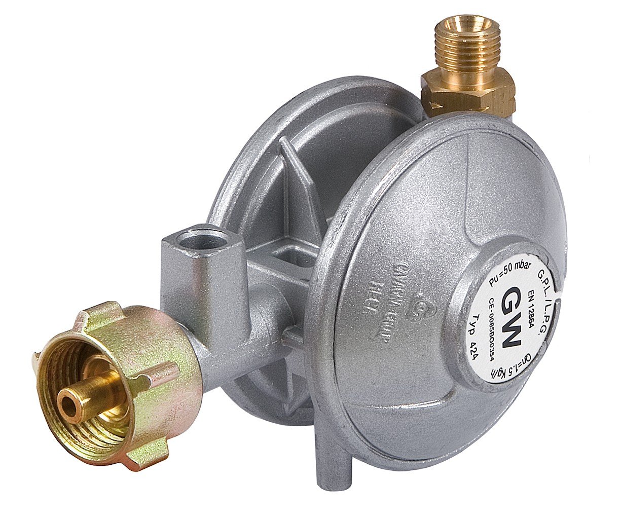 Enders® Profi Gas Kit mit Schlauchbruchsicherung und Sicherheitsgasdruckregler - gewerblich vorgeschrieben, silber