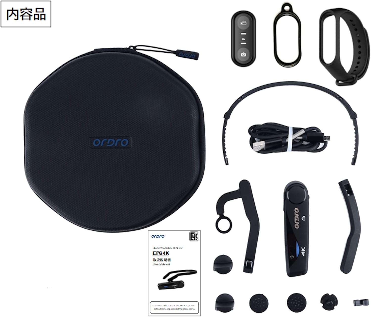 Amazon Ep6 4kリモコンセット ウェアラブルカメラ アクションカメラ Ep6 4k リモコンセット Webカメラ 4kウルトラ超高画質 超広角魚眼レンズ ワンタッチ操作 手振れ補正 多様操作 3時間連続撮影 Wifi搭載 マイクスピーカー搭載 リモート 大容量電池 長持ちバッテリー