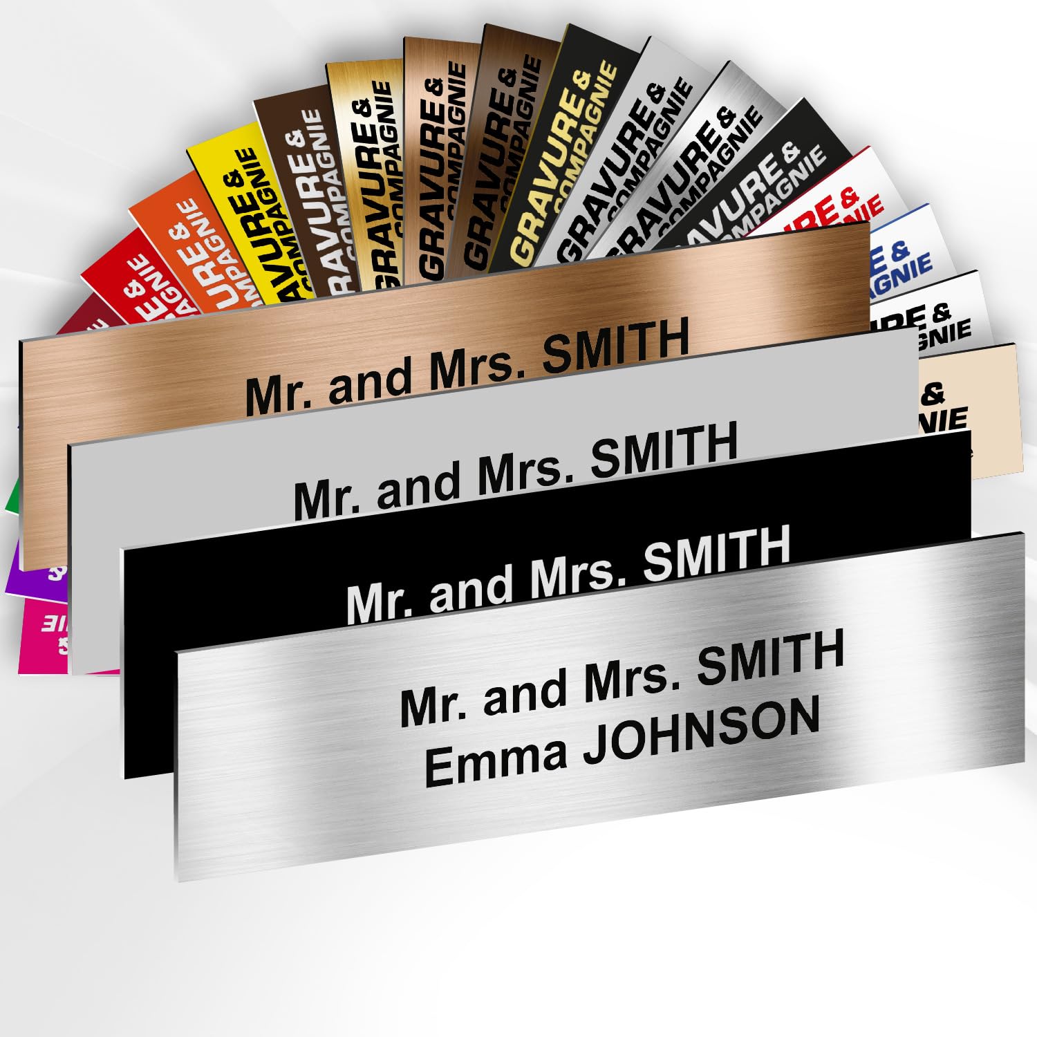 Self-Adhesive Mailbox Plate PVC – Engraved Customizable Letterbox Plate 10 x 2.5 cm