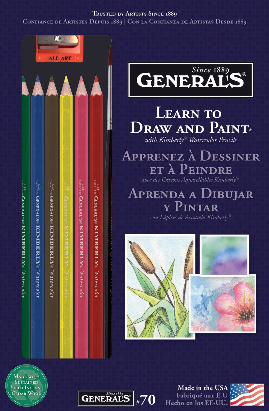 General Pencil Various Learn Watercolor Techniques Now! Kit