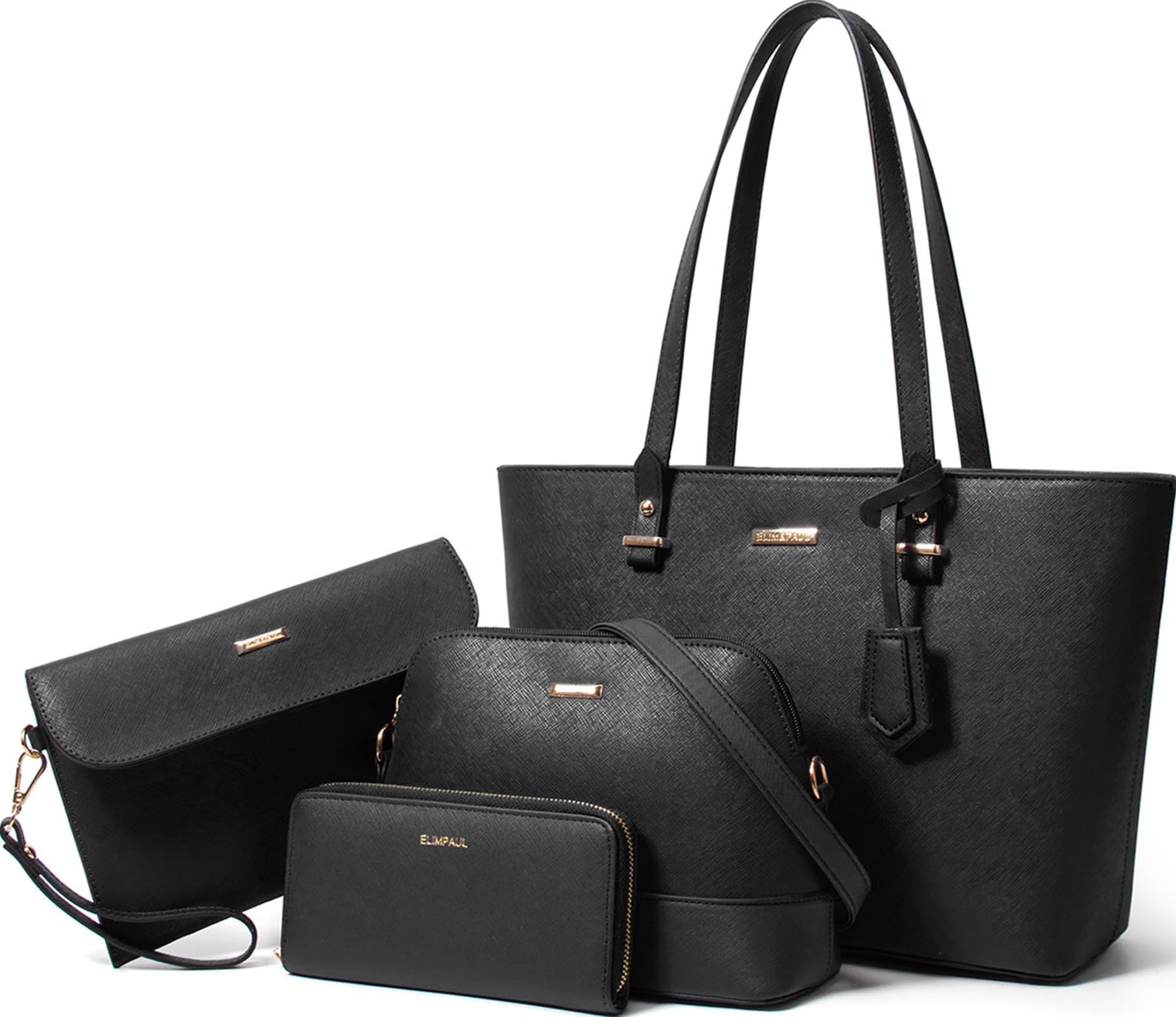 Women Fashion Synthetic Leather Handbags Tote Bag Shoulder Bag Top Handle Satchel Purse Set
