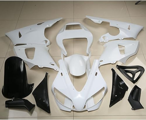 TCT-MOTORPARTS Juego de carenado de carrocería de plástico sin pintar compatible con Yamaha YZF R1 YZF-R1 1998-1999 98 99