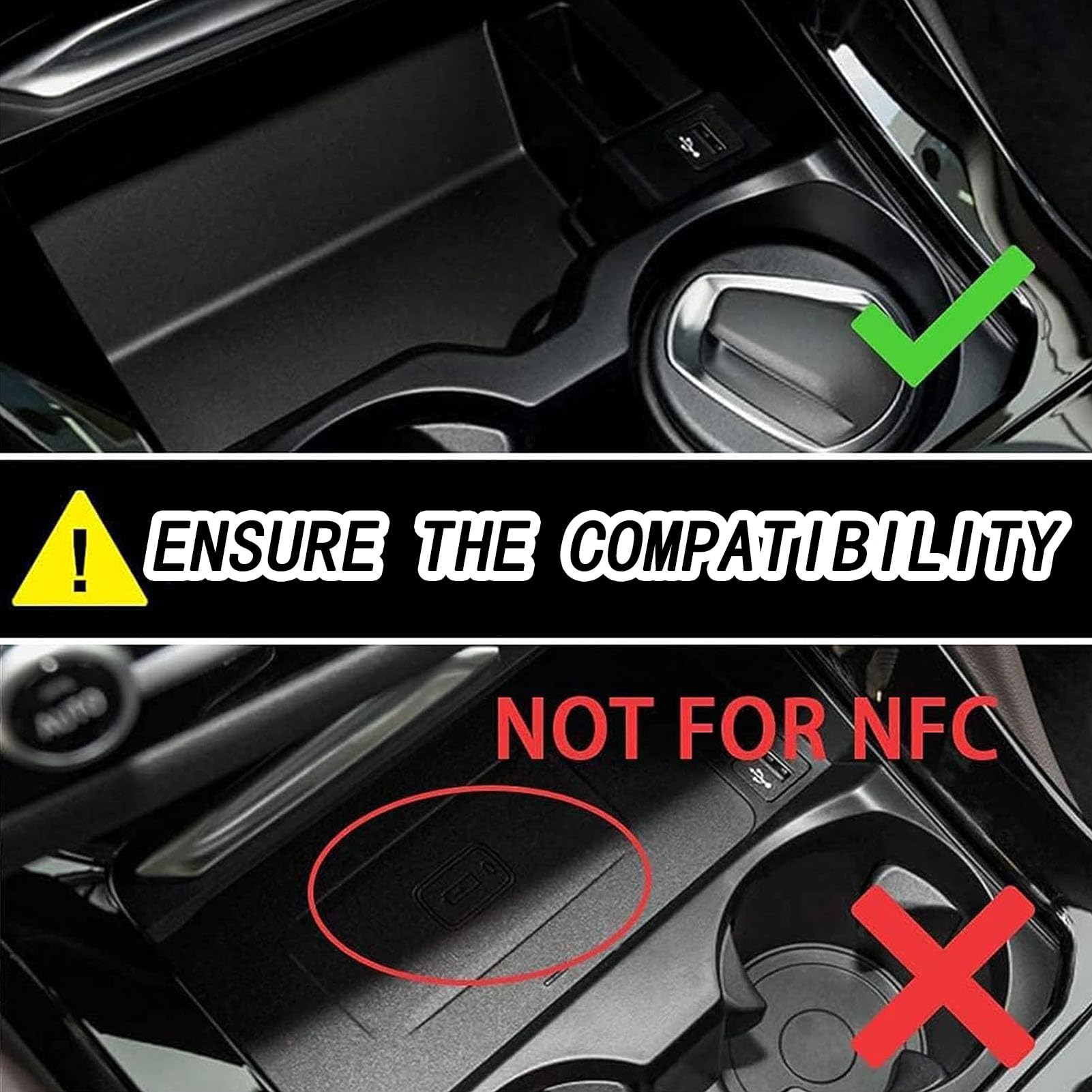 Cenna Caricabatteria per Auto Wireless per BMW X3/x3m (2018-2022) X4/x4m (2019-2022) Accessorio per Tutti I Modelli con Ricarica Rapida Wireless da 15 W E USB Qc3.0 Regalo per La Famiglia