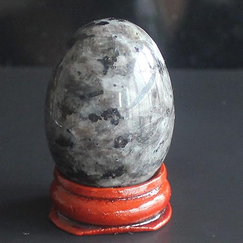 Miniatura 8 de Huevo de cuarzo rosa con piedras preciosas mixtas de 1.575x1.181 in con soporte de madera, decoración del hogar, piedra de chakra, reiki, curación