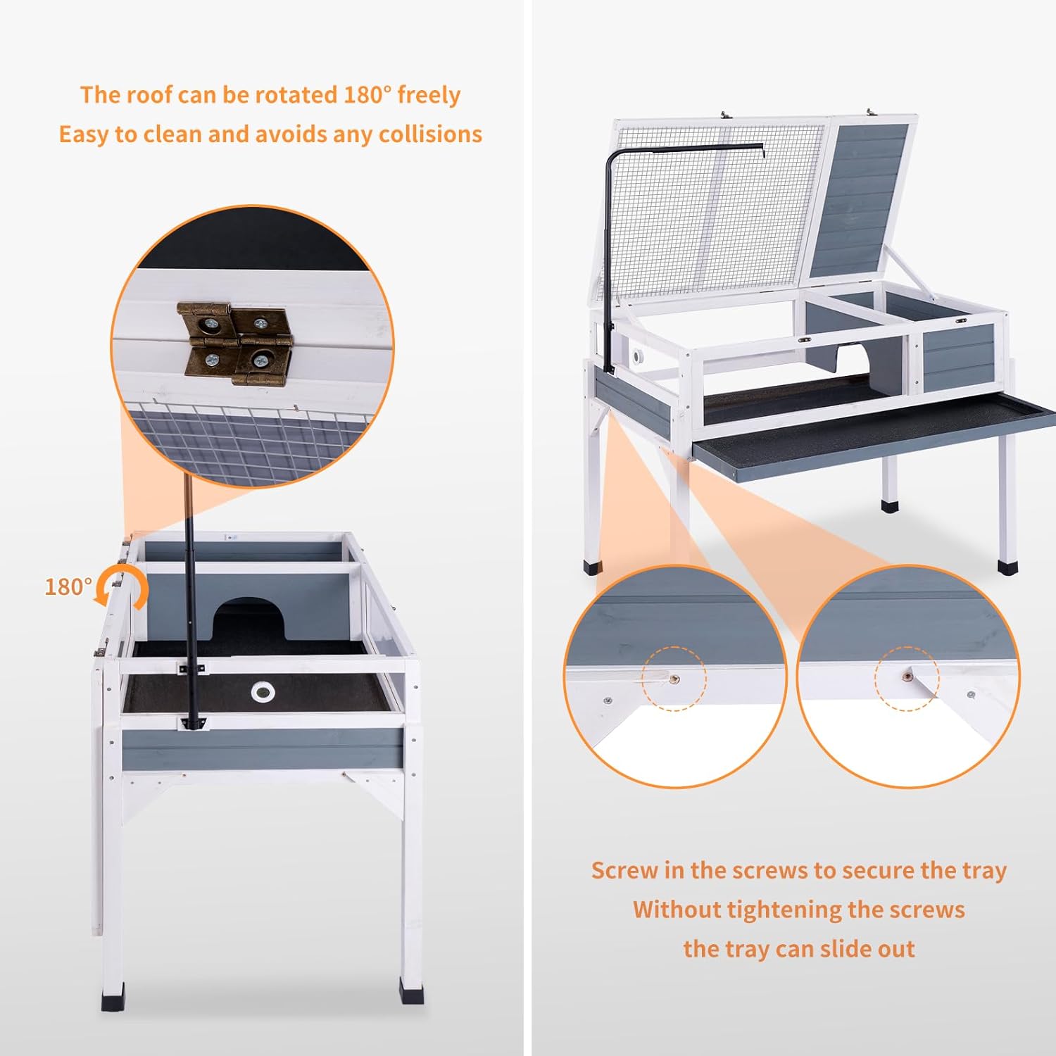 Nicedday Tortoise Habitat with Adjustable Lamp Holder Indoor Tortoises Enclosure for Small Animal Lizards Hamster Snake Turtle Habitat Reptile Cage