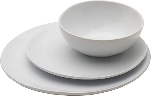 Miniatura 9 de Everyday White by Fitz and Floyd - Platos de ensalada orgánicos de 8.75 pulgadas, juego de 4