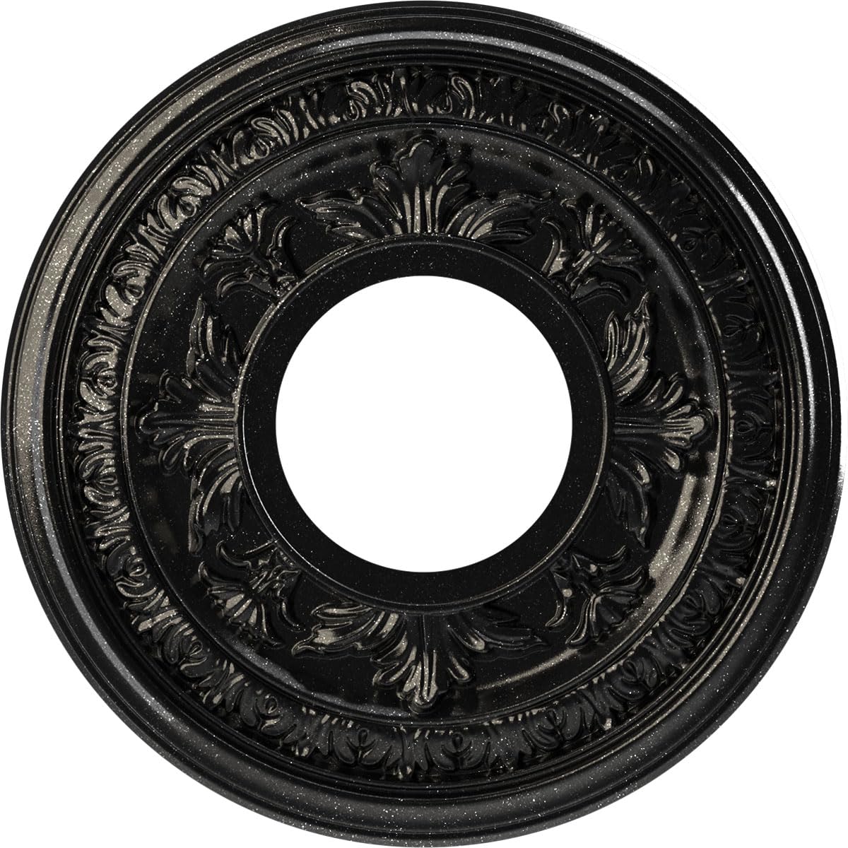 Ekena Millwork 10"OD x 3 1/2"ID x 3/4"P Baltimore Thermoformed PVC Ceiling Medallion (Fits Canopies up to 4 1/4"), Textured Metallic Galaxy