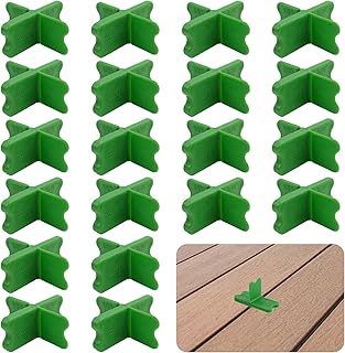 20 PCS Deck Spacers, 4 Thicknesses Deck Board Spacers(1/4″, 3/16″, 1/8″, 1/16″), ABS Deck Spacer Tool for Composite Decking Boards (Green)