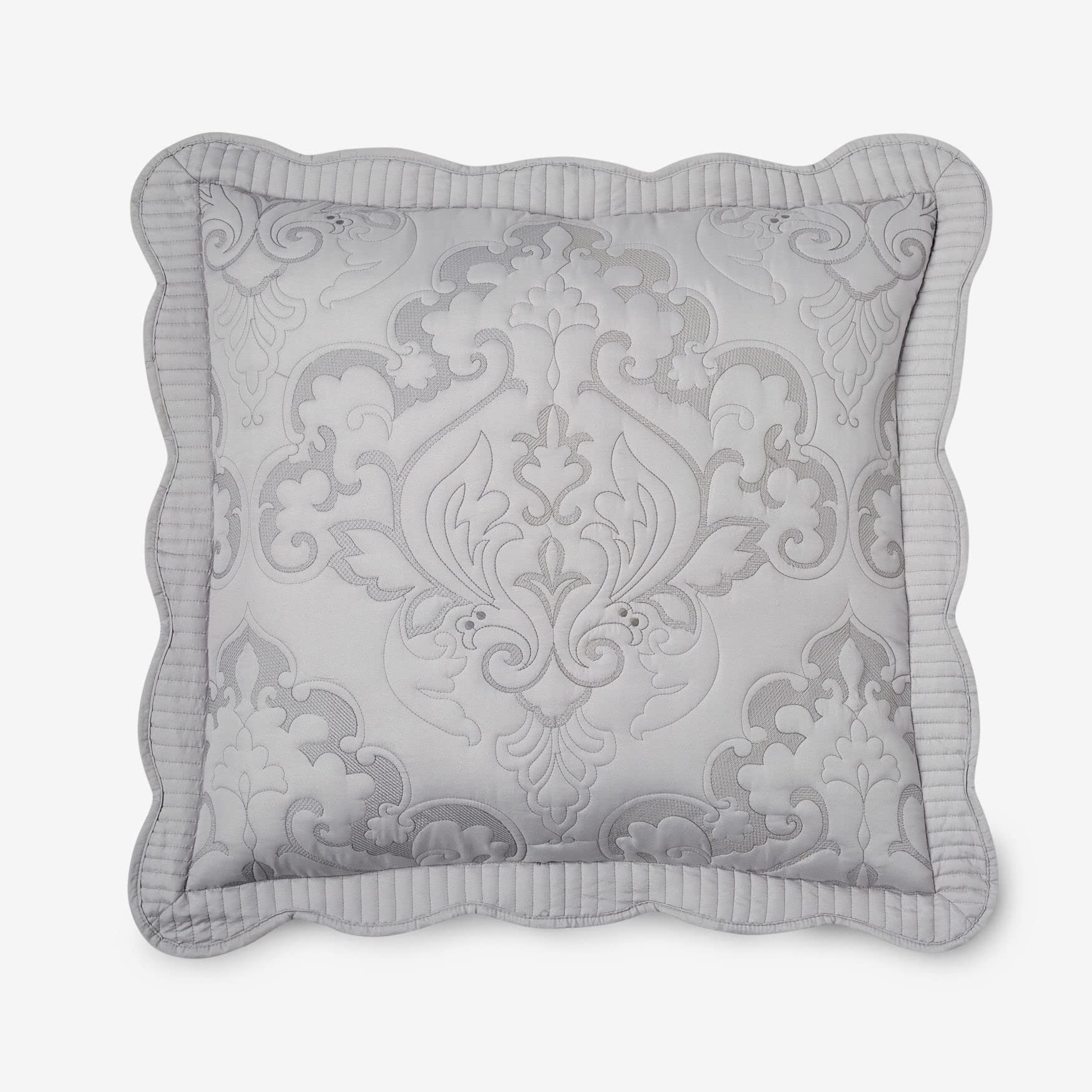 BrylaneHomeAmelia Euro Sham - Euro, Grey Gray