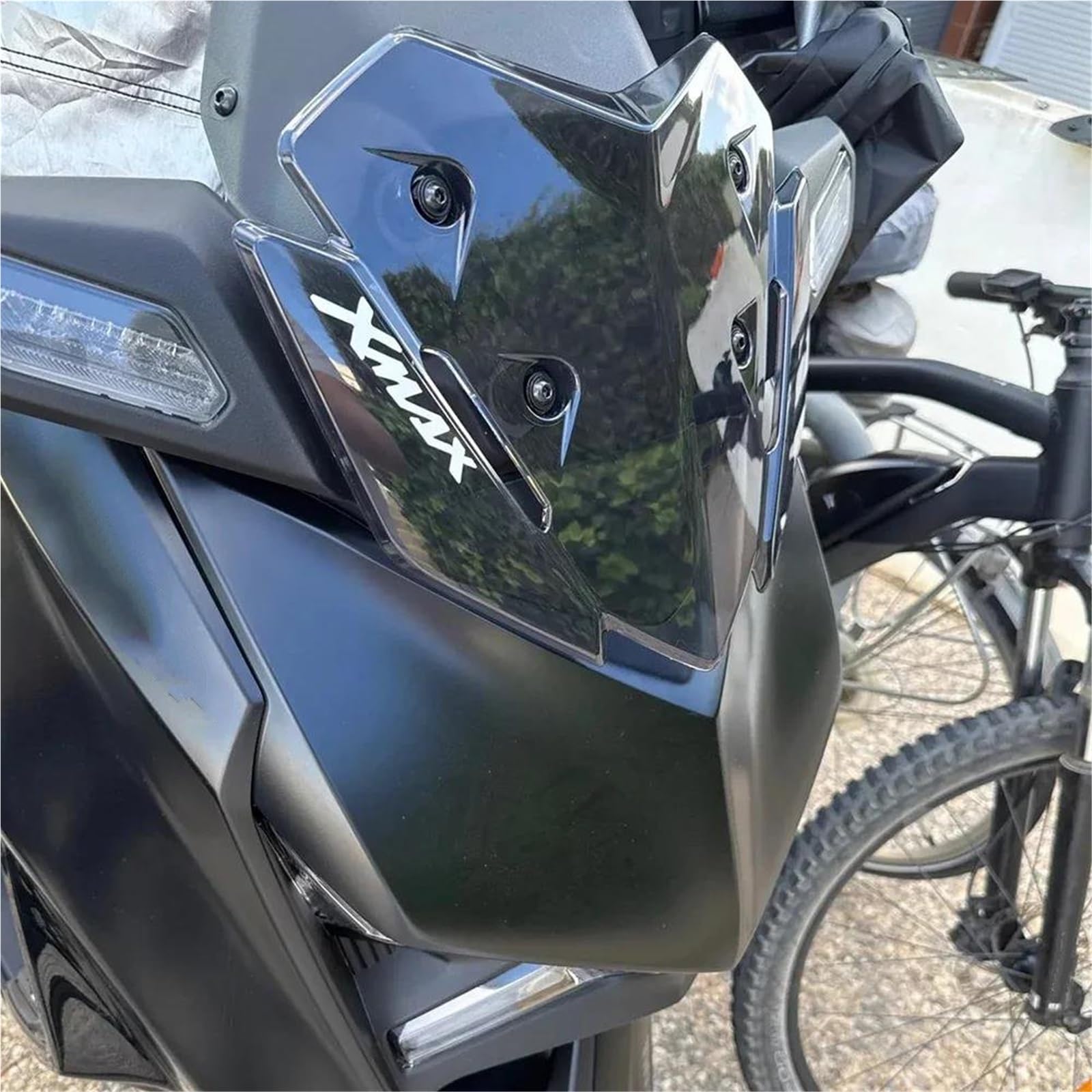 Parabrezza Per Moto, Deflettori Antivento, Protezione Per YAMAHA XMAX250 XMAX300 2023-2025, XMAX 125 2024, Parabrezza Anteriore Cupolino Parabrezza(NERO)