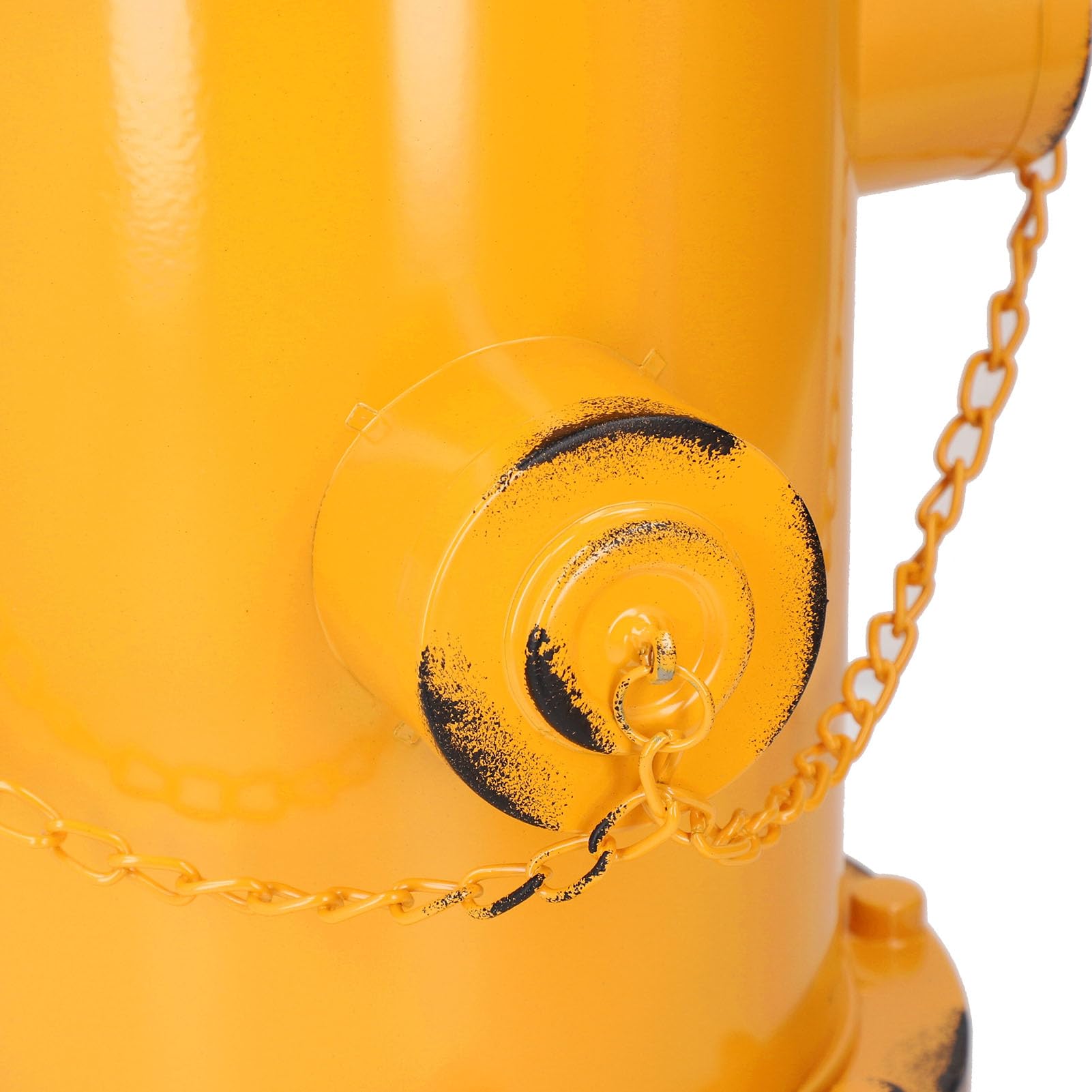 Bote de Basura para Boca de Incendios, Contenedores de Basura de Hierro para Interiores y Exteriores de Estilo Industrial Retro Decorativo con Cubo para Jardín, Hogar, Cocina (Jaune)