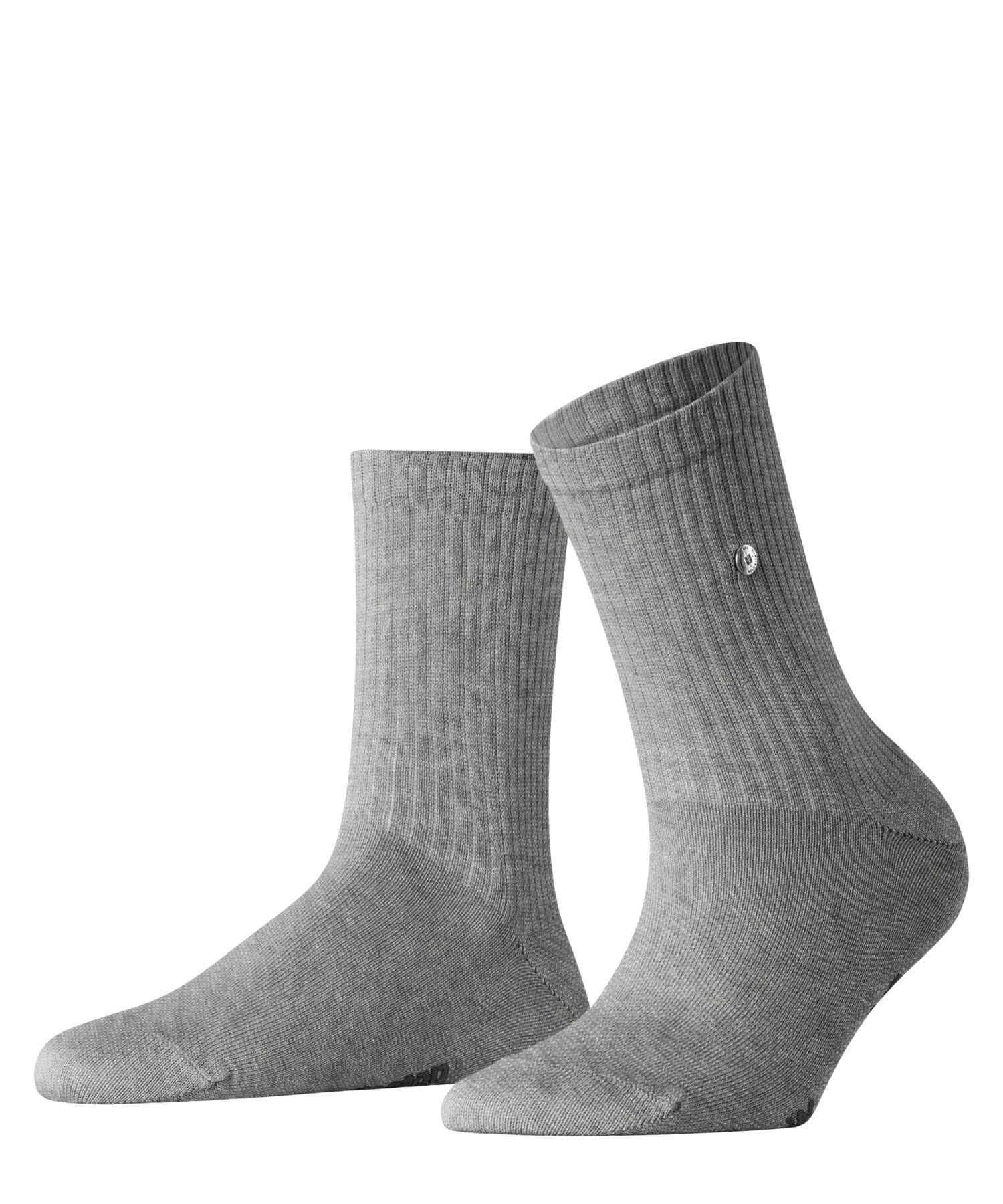 Burlington Women's Fleet Street W So Cotton Plain 1 Pair Socks, Grey Light Heather 3223, 3.5-7