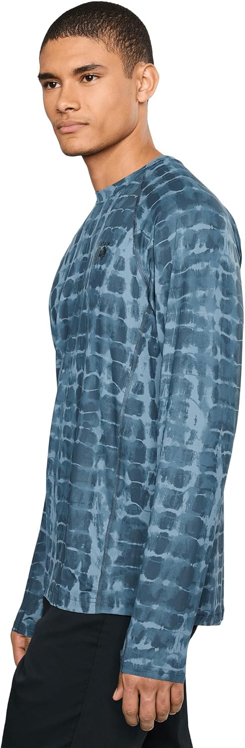 Mountain Hardwear Men's Crater Lake Long Sleeve Crew Shirt for Hiking, Camping, Outdoor Adventures, and Casual Wear