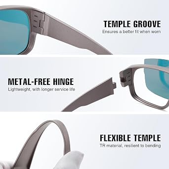 Fit Over Polarized Sunglasses for Women Men, Lightweight TR90 UV400 Shades for Driving Cycling Fishing