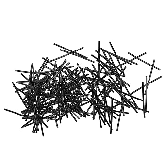 50 PCS Heat Shrink Tubing, 1.5mm Dia, 35mm Long, 21, Black