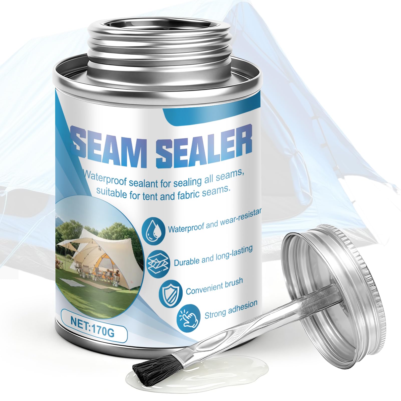 170g Seam Sealer Tent Seam Sealer Waterproof Moisture-Proof with Brush
